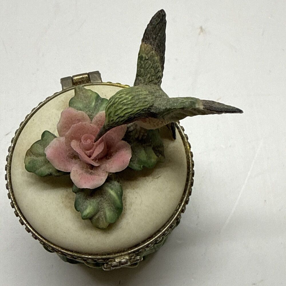 Hummingbird Club Trinket Box  3.5" Crystal Cathedral Ministries 2002 Hour Power - Picture 9 of 9